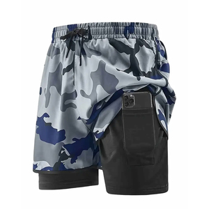 Best Selling Unique Design With Reasonable Price Double Layer Adjustable Drawstring & Pockets Quick Dry Gym <b>Shorts</b> - Product Image 4