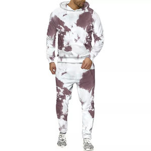 Venta al por mayor de los hombres Tie Dye chándal hombres transpirable sobre el tamaño personalizado Logo OEM diseño Jogging pantalones Tie Dye chándal hombres - Product Image 3