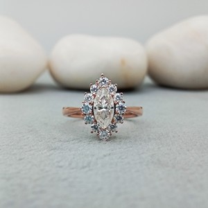 Custom 100% Satisfaction Fancy Solitaire Ring 14k 18k Gold 925 Silver Trendy Engagement Wedding Diamond Parties Anniversaries - Product Image 1