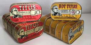Sardines en conserve TITUS à l'huile végétale 125g, boîte rouge, poisson en conserve, procédé de conservation des fruits de mer, variété de sardines en conserve à l'huile - Product Image 5