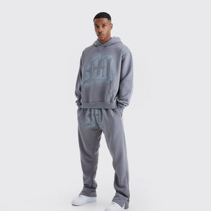 Conjunto Deportivo Personalizado de Dos Piezas, Sudadera con Capucha y Pantalones, 100% Algodón, Estilo Oversize, con Estampado Puff, Hecho en Fábrica - Product Image 1