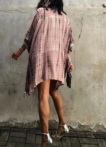 ชุดเดรสแขนสั้นยาวถึงเข่ามัดย้อมชุดเดรสสำหรับใส่ไปพักผ่อนฤดูร้อนมาใหม่ - Product Image 5