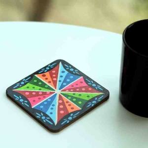 Camion Art Carré En Bois Beau Dessous De Verre À Thé, Décor De Table Dessous De Thé Peint À La Main, Plateau D'art De Camion Traditionnel - Product Image 5