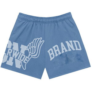 Shorts de malla para mujer, 150 GSM, poliéster transpirable premium, diseño gráfico morado con panel, sublimación, logotipo personalizado, shorts para mujer - Product Image 6