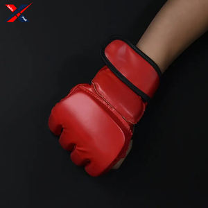 ถุงมือ MMA แบบครึ่งนิ้วสำหรับผู้ใหญ่ถุงมือหนังสำหรับออกกำลังกายกลางแจ้งดีไซน์โลโก้ออกแบบได้ตามที่ต้องการ - Product Image 5