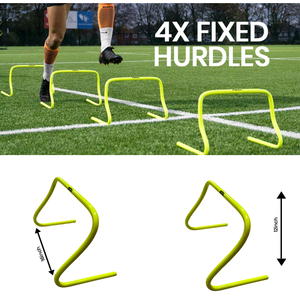 Kit de Entrenamiento de Velocidad para Niños Stag Iconic, Ejercicio de Fútbol y Cricket con Obstáculos Fijos de Plástico y Escalera para Juegos Deportivos - Product Image 3