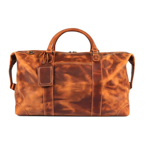 100% cuir véritable hommes femmes voyage sacs de sport fabriqué en usine sur mesure de haute qualité voyage étanche sac polochon - Product Image 1
