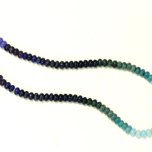 Beautiful Mix color Quartz smooth rondelle Beads <b>Necklace</b>, 7-8mm <b>blue</b> green shade color Quartz Gemstone beads colorful <b>necklace</b> - Product Image 5