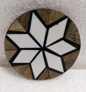 Custom Material Coaster Set Classic Style <b>round</b> Stone Pads for Kitchen Made in India - Product Image 6