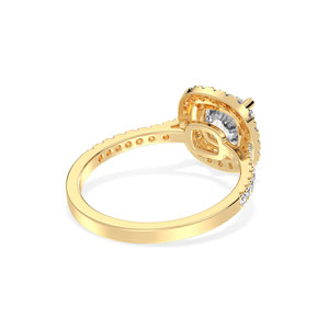 REYES Bague en diamant HPHT CVD de taille coussin 1.73 carats pour femme, plaqué rhodium en or massif 14K 18K - Product Image 4