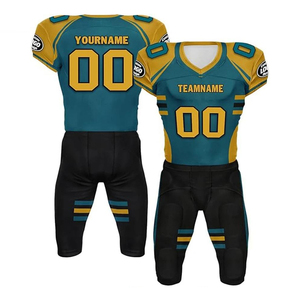 OEM ODM Sublimation personnalisée Football américain Teamwear Set Design personnalisé avec le logo Nom Number Fabricants - Product Image 4