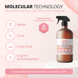 Neutralizador de Olores en Aerosol Intenso Fórmula Roja: Cocina, Basura, Alimentos Fritos y Olores Orgánicos - Botella de 1L - OEM / Marca Privada - Product Image 2