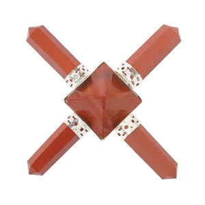 เครื่องกำเนิดพลังงานพีระมิดแจสเปอร์สีแดงอัญมณีขายส่ง - Product Image 1