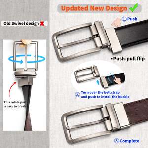 2025 nouveauté qualité supérieure pas cher taux en cuir véritable boucle ardillon ceintures en cuir véritable du Pakistan - Product Image 4