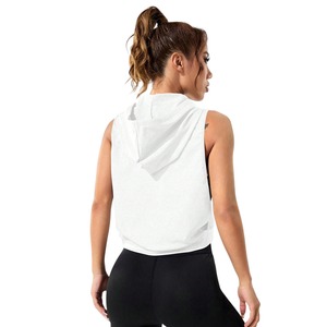 Sweat à capuche confortable en polaire sans manches Street Sport Letter Graphic Drawstring Hodies pour femme Running Active Winter - Product Image 4