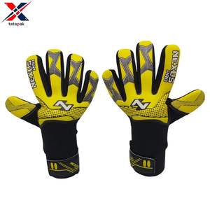 2026 Super Soft Leather Professional Football Goalkeeper Gloves Non-Slip Breathable Full <b>Finger</b> Protection Adjustable High - Product Image 2