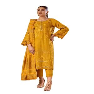 Vestidos pakistaníes de ropa de invierno Salwar kameez Slub cuero/cuero genuino señoras vestido de alta calidad Salwar kameez mujeres - Product Image 1