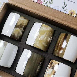 Servilleteros de Cuerno de Búfalo, Porta Servilletas Redondos para Hoteles de Lujo, Restaurantes y Mesas de Boda, Alta Calidad - Product Image 1