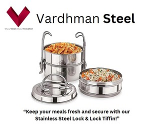 2025 Hot Selling Stainless Steel Tiffin Carrier Box 8*2 <b>Clip</b> for Hotels and Restaurants Daily Meal Lunch Boxes - Product Image 2