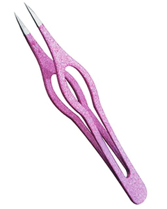 Pinzas para cejas reutilizables ligeras inclinadas de acero inoxidable de alta precisión profesional herramienta de belleza para depilación competitiva - Product Image 2