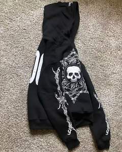 Ropa de calle de gran tamaño Sudaderas con capucha Logotipo personalizado de fábrica Sudaderas con capucha de ajuste regular en blanco Algodón Hombro caído Jersey Invierno de los hombres - Product Image 3