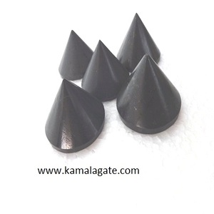 Vente en gros d'agate naturelle à 7 chakras pyramide en cristal lié conique artisanat en pierre semi-précieuse pour la guérison Reiki pierre précieuse Feng Shui - Product Image 3