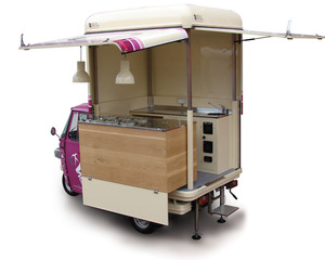 Triciclo Eléctrico para Comida, Carrito de Catering Móvil de Tres Ruedas, Resistente a la Oxidación, 10 pies de Largo, 5 Años de Garantía, para Café, Pizza, Tacos, Helados - Product Image 4