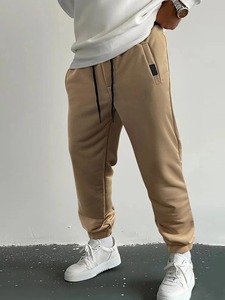 Pantalons de jogging en molleton de coton léger pour homme, taille haute, décontractés, avec poches, impression personnalisée disponible - Product Image 6