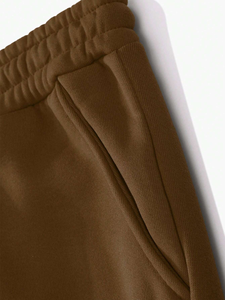 Heavy Weight Cotton Vintage Wash Sweatpants Men Custom Side Stripe Printed Triple Waist Riveted Baggy Sweatpants For Men's - Product Image 4