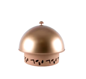 Casserole en métal au design moderne avec couvercle, finition dorée brillante, pour les mariages et les fêtes à la maison, fournitures pour réchauffer les aliments - Product Image 1