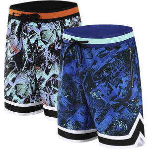 Pantalones cortos informales transpirables sólidos de malla impresa con logotipo personalizado para hombre/pantalones cortos estampados de poliéster en blanco por sublimación para hombre - Product Image 1