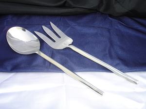 Ensemble de serveurs à salade fantaisie de qualité supérieure S. Service de couverts en acier avec service à salade fait main décoratif indien poli/nickelé brillant - Product Image 5