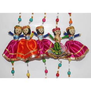 Wholesale Lot Rajasthani Traditional <b>Indian</b> Puppet <b>Dolls</b> Bohemian for Home Wall Hanging Mobile String Decoration for Diwali - Product Image 4
