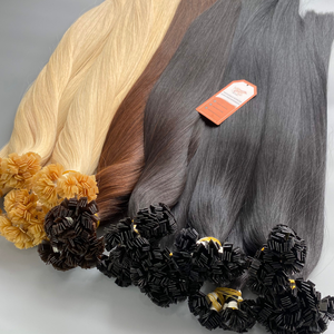 Extensiones de cabello de punta plana más vendidas 100% cabello humano vietnamita de alta calidad cutícula alineada sin cabello puro natural químico - Product Image 1