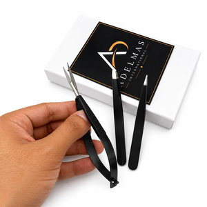 Pince à épiler professionnelle haut de gamme en acier inoxydable, à pointe biseautée et fine, manuelle, légère, durable, réutilisable, faite à la main, personnalisée - Product Image 5