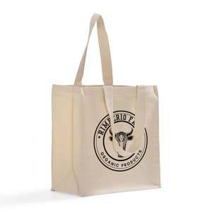 Ultimate <b>Canvas</b> <b>Shopper</b> Tote Bags Customized Medium PP Grocery Bags with Logo Cotton Tote Bag with Letter Pattern-TF255 - Product Image 3