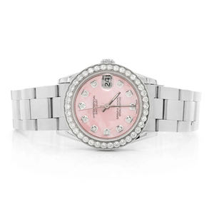 Reloj de Cuarzo para Hombre de Acero Inoxidable con Incrustaciones de Moissanita, Estilo Diamante VVS, Elegante - Product Image 1