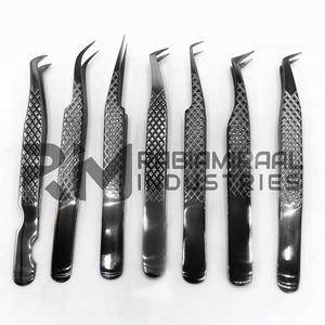 RMI ที่คีบขนตาผลิตภัณฑ์สุดพิเศษสีดำพลาสม่า/ ด้ามจับเพชรสแตนเลสชุดแหนบต่อขนตา - Product Image 1