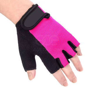 Guantes de Ciclismo de Cuero para Hombre, Invierno, Medios Dedos, Cierre de Gancho y Bucle, Ligeros, Cómodos, Agarre Transpirable, Tejido Activo - Product Image 3