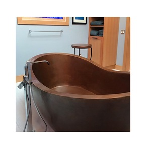 อ่างอาบน้ำทองแดงสองชั้นดีไซน์สุดหรูอ่างอาบน้ำทองแดงทำด้วยมือ - Product Image 2