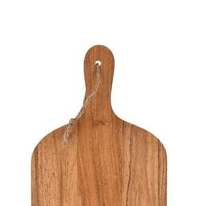 Planche à découper en bois de hêtre robuste avec poignée 100% biologique Idéale pour hacher Servir et Utilisation en cuisine Planche durable - Product Image 2