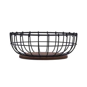 Plateau de service rond en bois rustique et métal pour la décoration du comptoir de cuisine de style campagnard avec une finition vintage élégante - Product Image 6