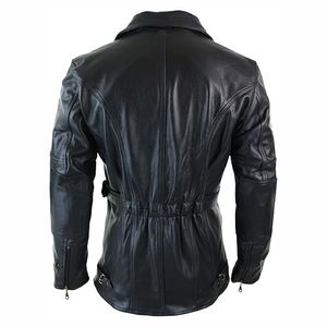 แจ็กเก็ตหนังอบอุ่นสำหรับผู้ชายคอตั้งกันน้ำมีโลโก้ด้านหน้ามองเห็นได้ชัดเจน - Product Image 2