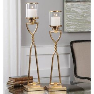 Bougeoir en aluminium vierge poli argent de luxe pour la décoration de la maison pour les événements de Noël par impex design - Product Image 1