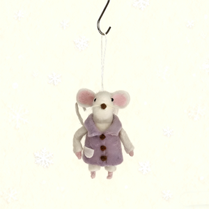 Wholesale Country Christmas Felt <strong>Mouse</strong> <strong>Ornament</strong> Plush Red Gray Handmade Hanging <strong>Ornaments</strong> - Product Image 4