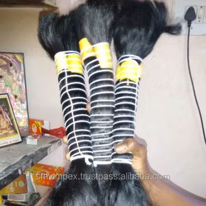 Cabellos humanos con cutícula alineada. Venta al por mayor de cabello Remy indio Virgen sin procesar 100% crudo, sin pelo corto ni piojos. - Product Image 6