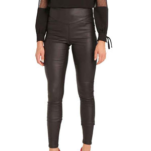 Pantalons en cuir pour femmes, nouvelle arrivée, streetwear décontracté personnalisé, taille haute, jambe large, noir avec motif cœur pour femmes, pantalons en cuir - Product Image 5
