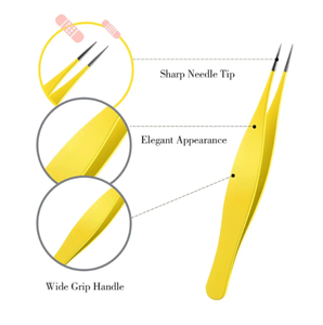 Nouveau style 2025 – Pince à épiler ANNAAIF en acier inoxydable de haute qualité, réutilisable, légère et sûre, à pointe carrée, pour poils incarnés (lot de 6) - Product Image 3