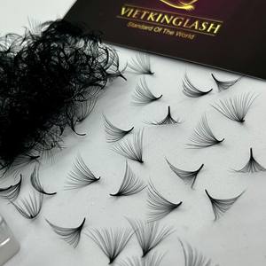 Extensiones de Pestañas Pre-fabricadas de Moda, Abanicos Sueltos Hechos a Mano, Naturales, Largos, Coreanos, de Fibra Sintética PBT de Alta Calidad, con Logotipo Personalizado - Product Image 2