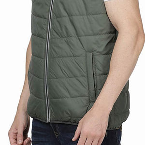 Gilet matelassé en toile décontracté pour homme personnalisable, vêtement d'extérieur respirant, matériau polyester/nylon de haute qualité avec OEM ODM - Product Image 6